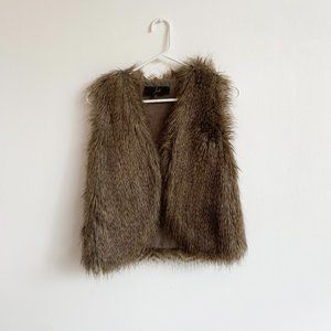 Jack by BB Dakota Faux Fur Open Vest